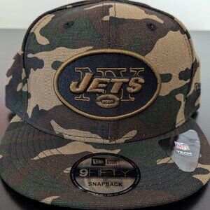 NWT- New York Jets New Era 9FIFTY Snapback Hat Camoulflage Salute to Service